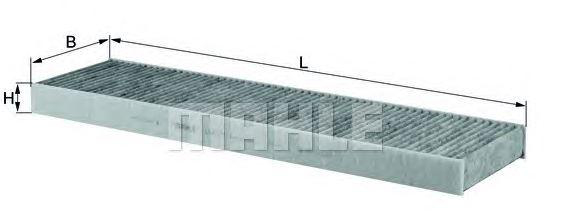 Kupéfilter aktivt kull