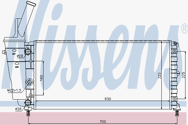 Radiator Fiat Punto 1,2-16V 94