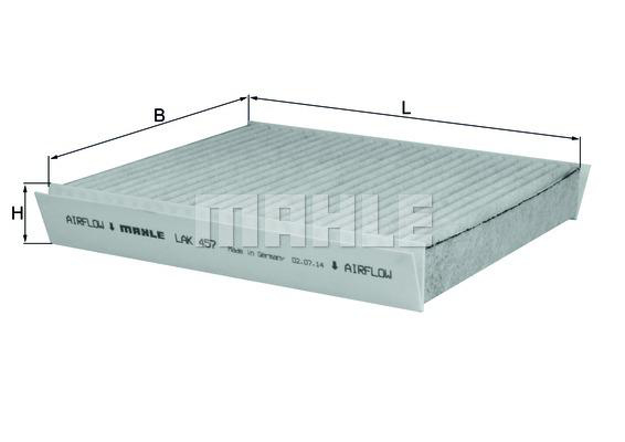 Kupéfilter aktivt kull