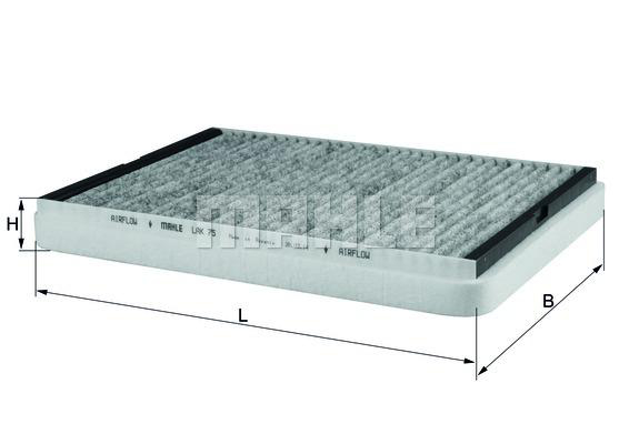 Kupéfilter aktivt kull