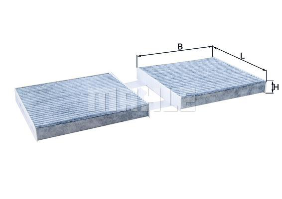 Kupéfiltersett aktivt kull