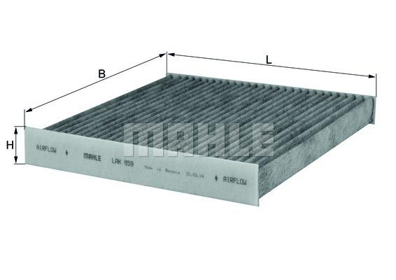 Kupéfilter aktivt kull