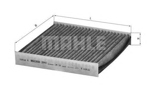 Kupéfilter aktivt kull