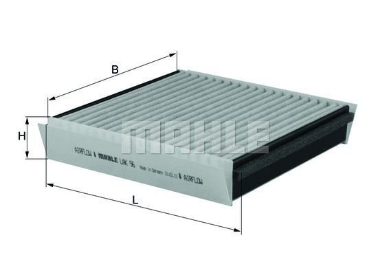 Kupéfilter aktivt kull