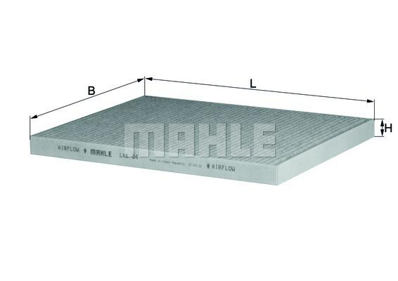 Kupéfilter aktivt kull