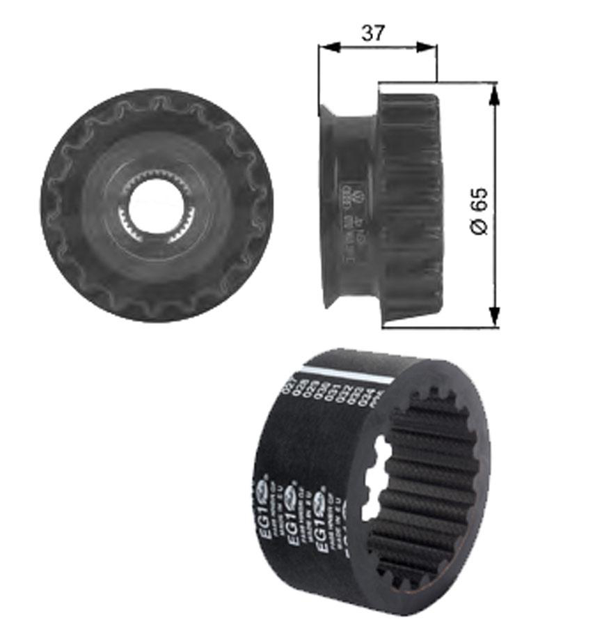 Flexibel kopplingsmuff-sats