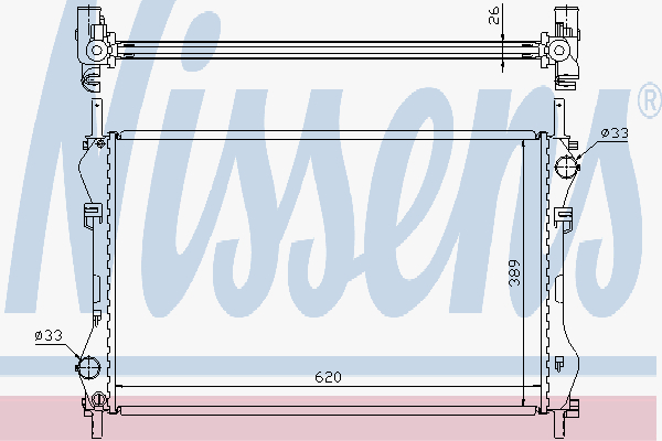 Radiator Ford Transit 2,4D 75+