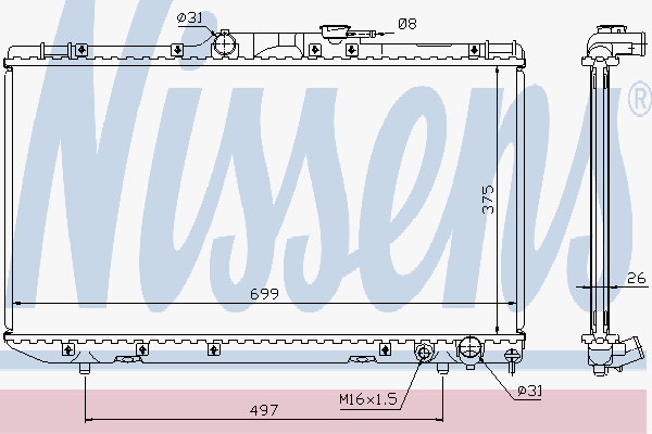 Radiator Toyota Carina 2,0 Tur