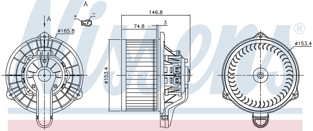 Elektromotor, kupévifte