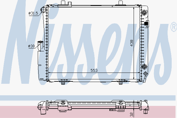 Radiator Mercedes W201 190 E 2
