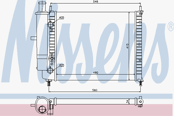 Radiator Fiat Bravo/Brava 1,6