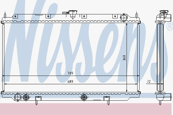 Radiator Nissan Primera 1,6-2,