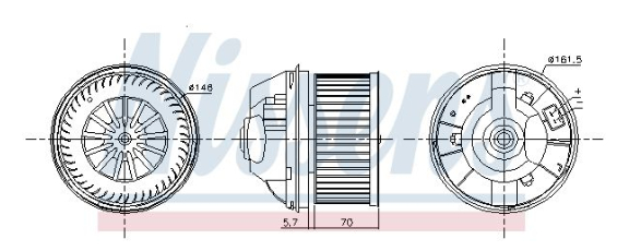 Elektromotor, kupévifte