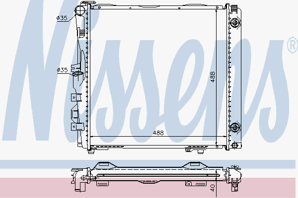 Radiator Mercedes W126 85-91