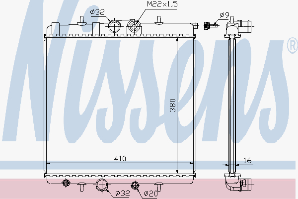 Radiator Peugeot 307 1,4I 01-