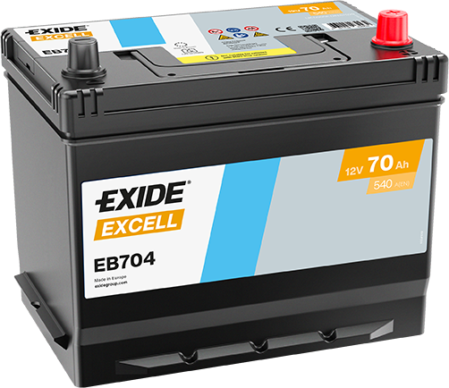 EXIDE BILBATTERI - EB704 BATTERI 12V 70AH