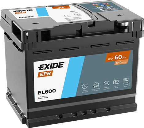 EXIDE BILBATTERI EL600 EFB BATTERI 12V 60AH.