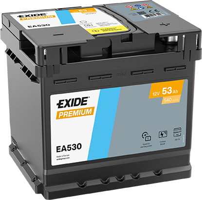 EXIDE BILBATTERI - EA530 BATTERI 12V 53AH.