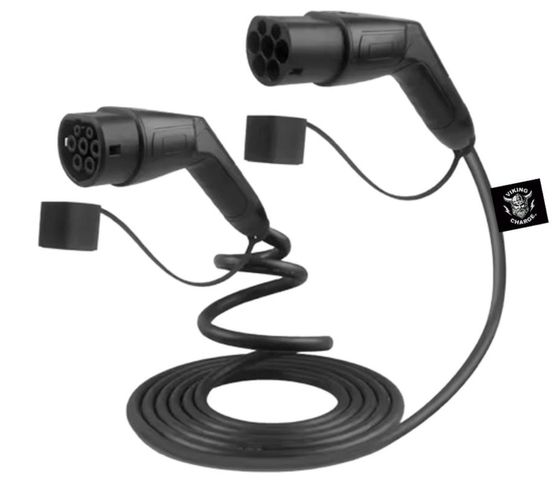 LADEKABEL TIL ELBIL MODE3 T2-T2 3-F 32A 2,5M 22KW