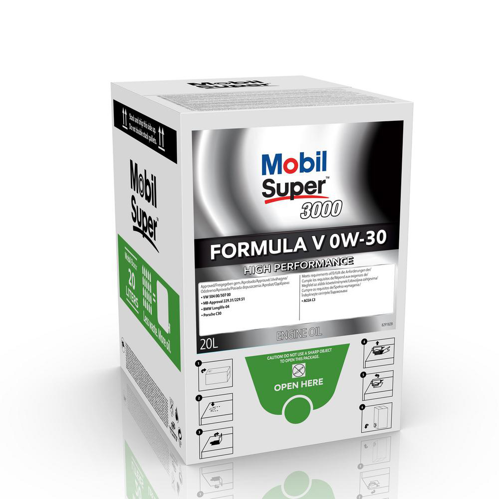 Mobil Super 3000 Formula V 0W-30 Bag-In-Box 20L