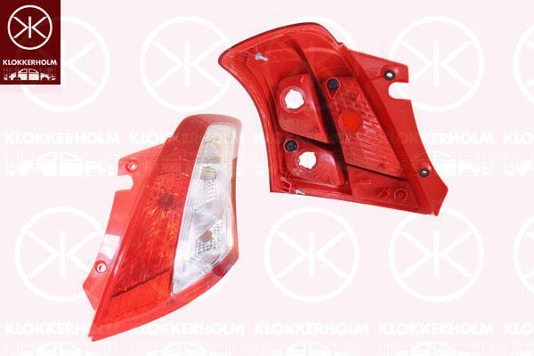 Baklys, Uten Lampeholder, Al