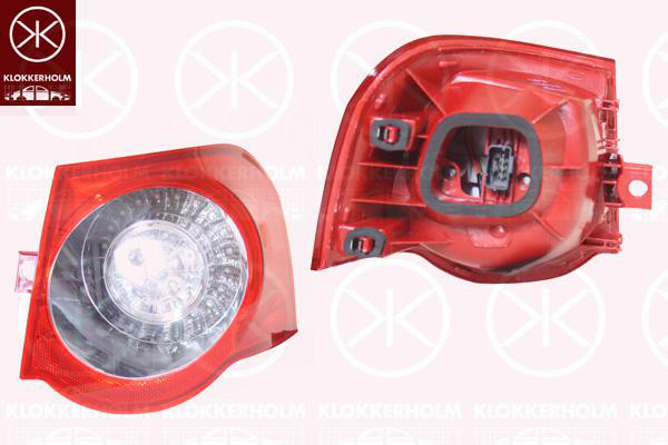 Baklys, Led, Med Pæreholder, H