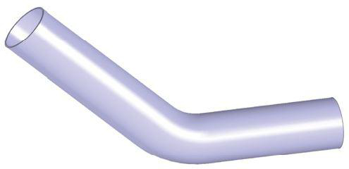Aluminiserad rörböj 45º