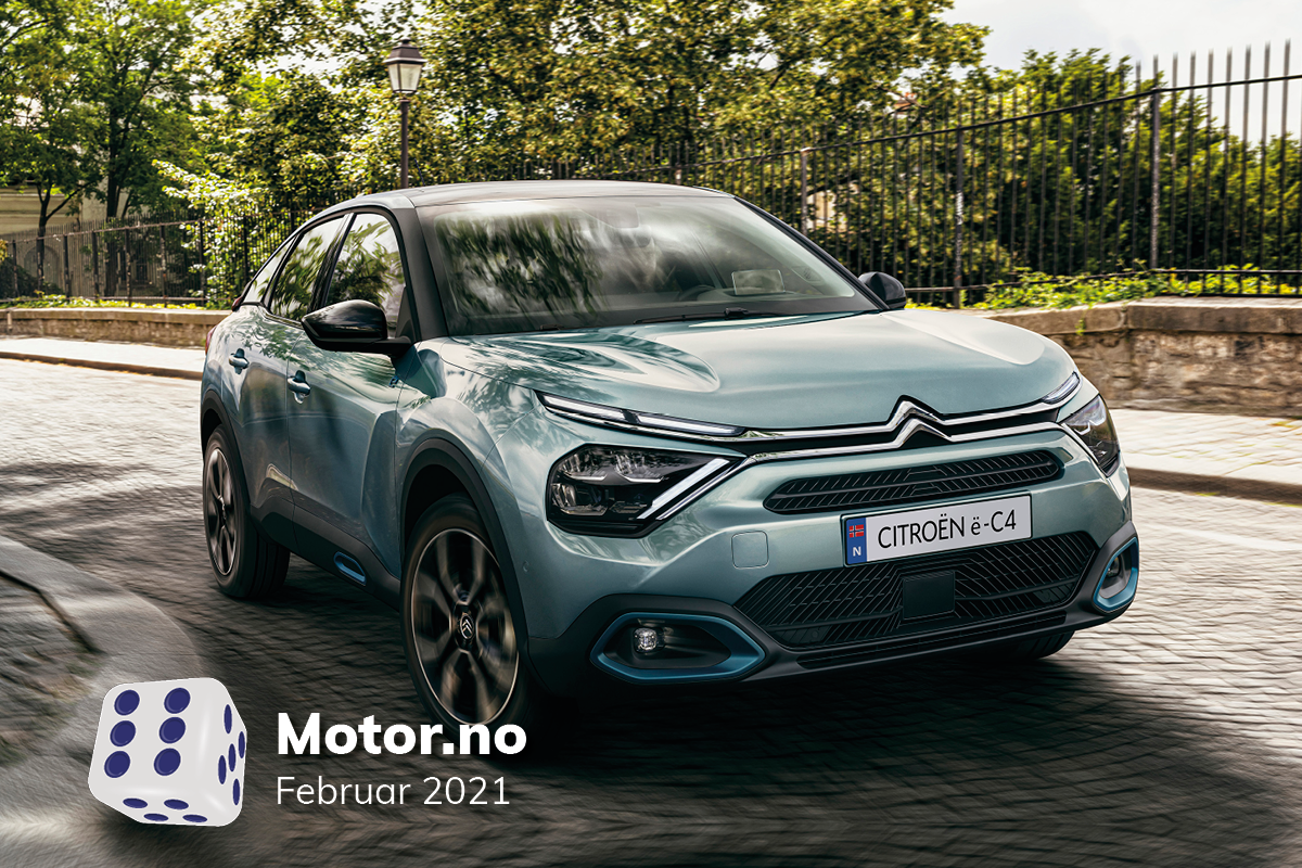 Citroën ë-C4 best i test hos motor.no i Februar.