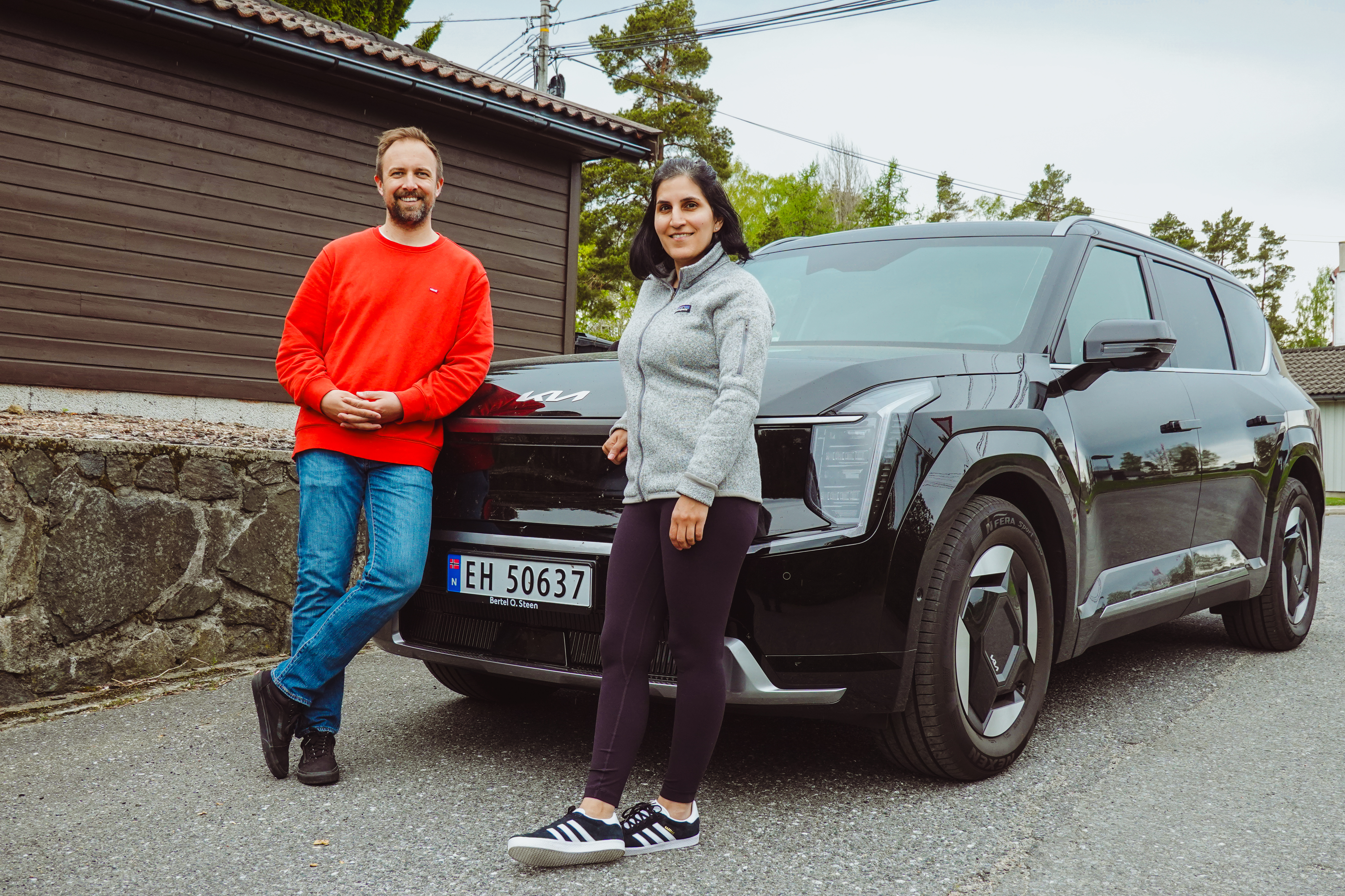 Familien testet Kia EV9 fra Lørenskog til Arendal