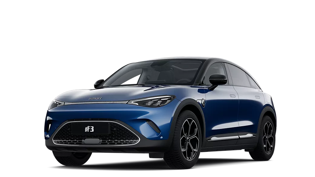 smart #3 i lakkfarge Quantum Blue Metallic + Eclipse Black