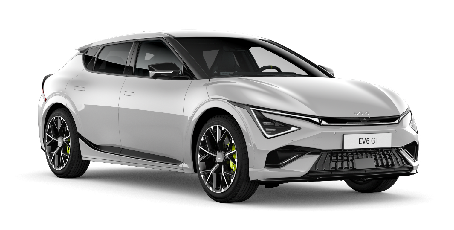 Grå Kia EV6 GT facelift front png