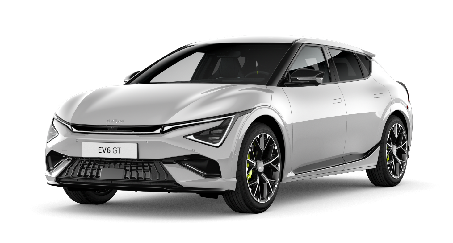 Grå Kia EV6 GT facelift front png