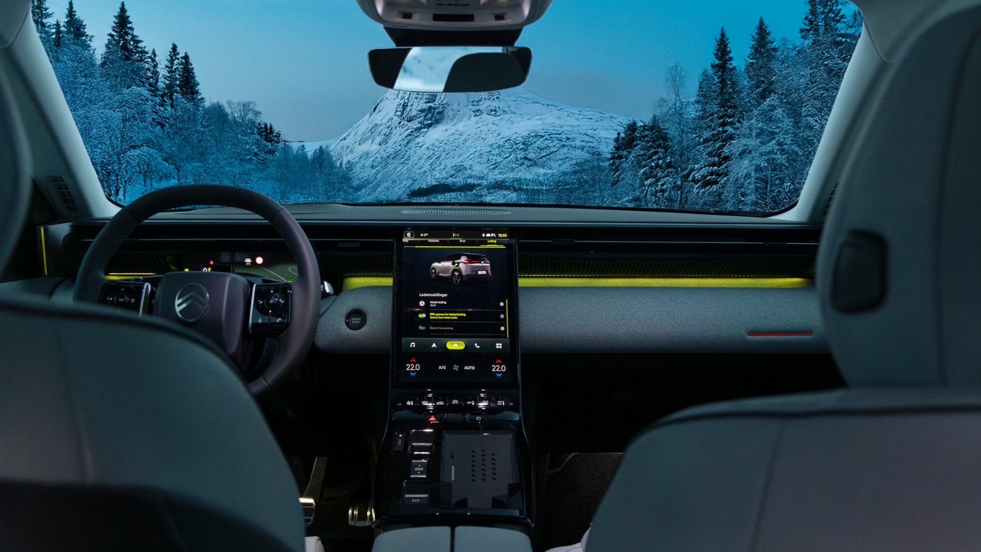 Interiøret i Citroën ë-C5 Aircross elektrisk SUV