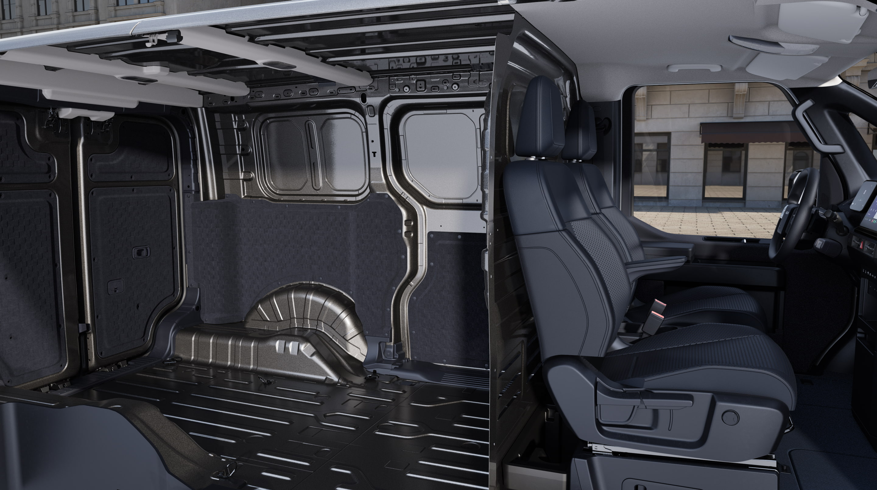 Innvendig varerom Kia PV5 varebil