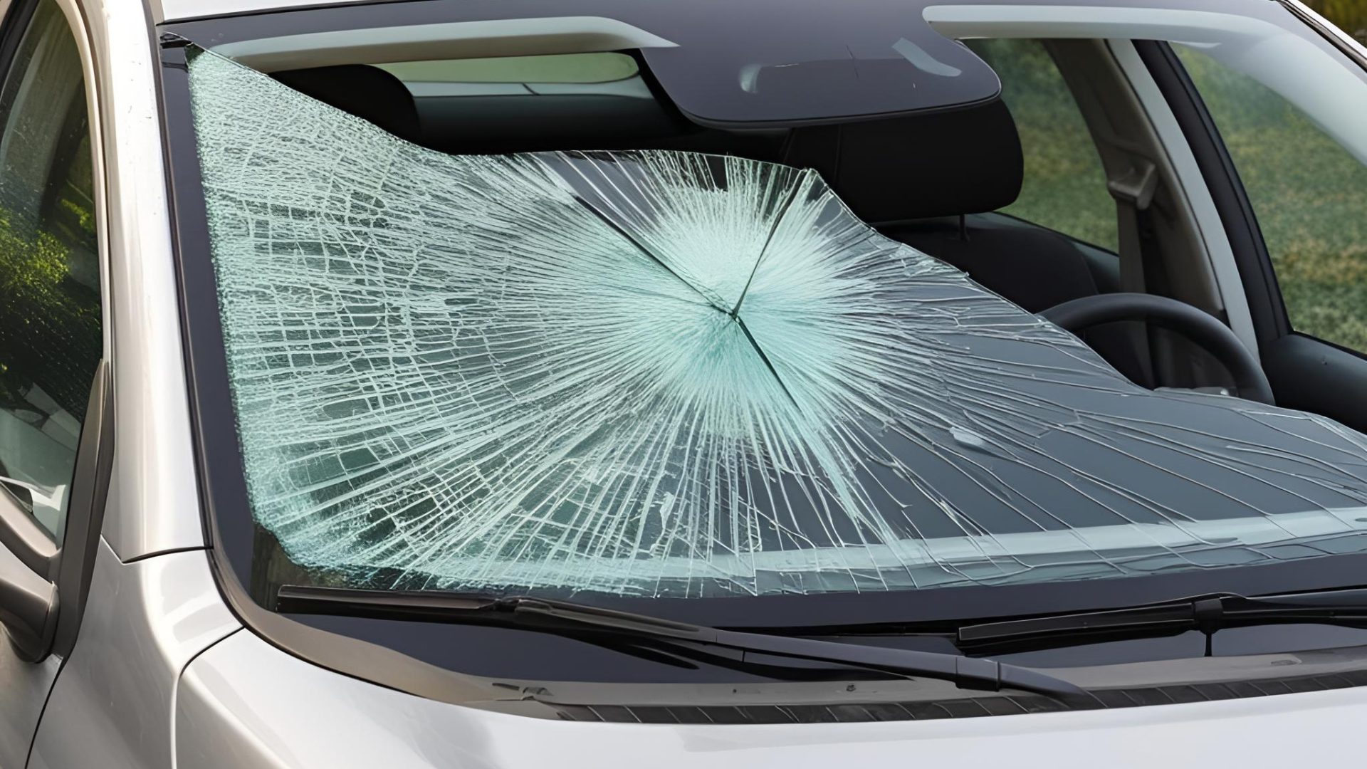 Skade på frontrute som følge av en kollisjon