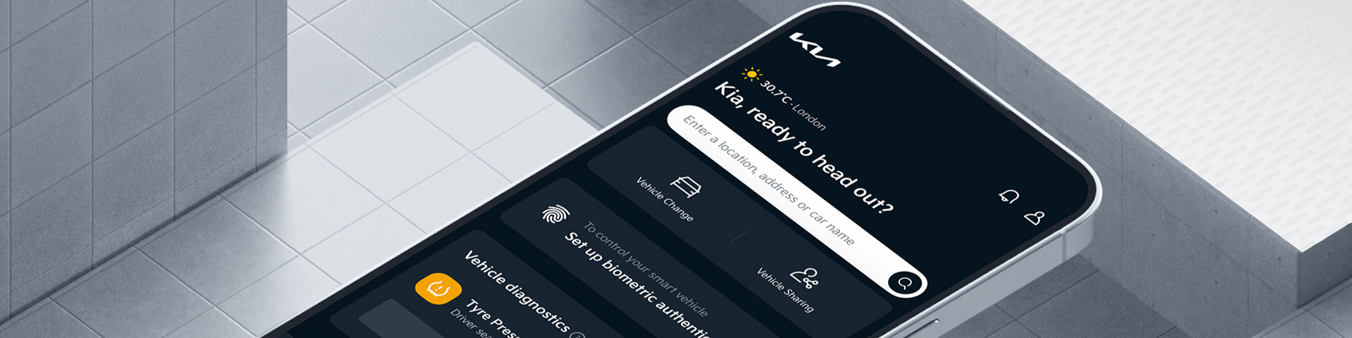 Kia app toppbanner