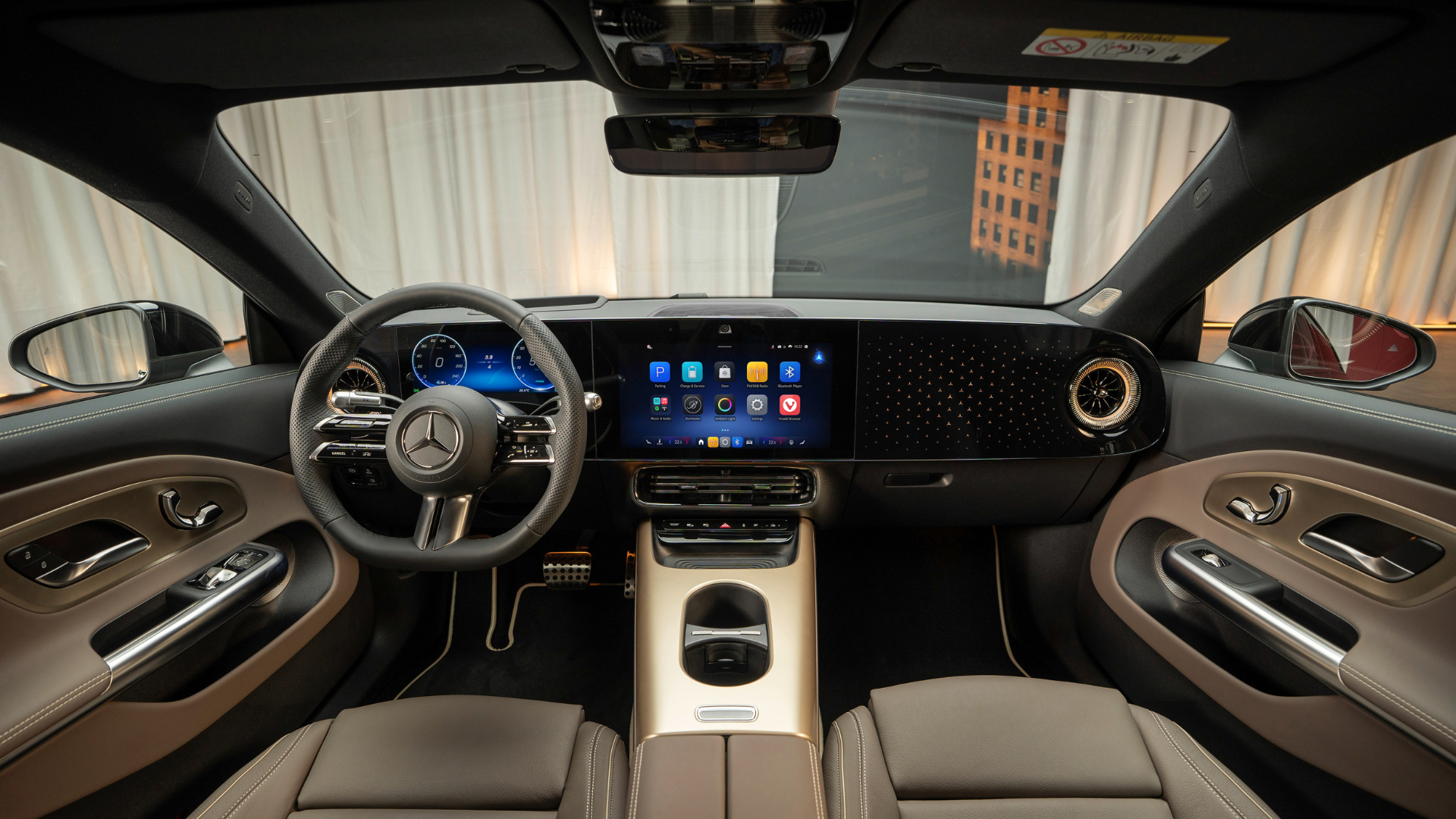 Interiøret i nye elektriske CLA fra Mercedes-Benz