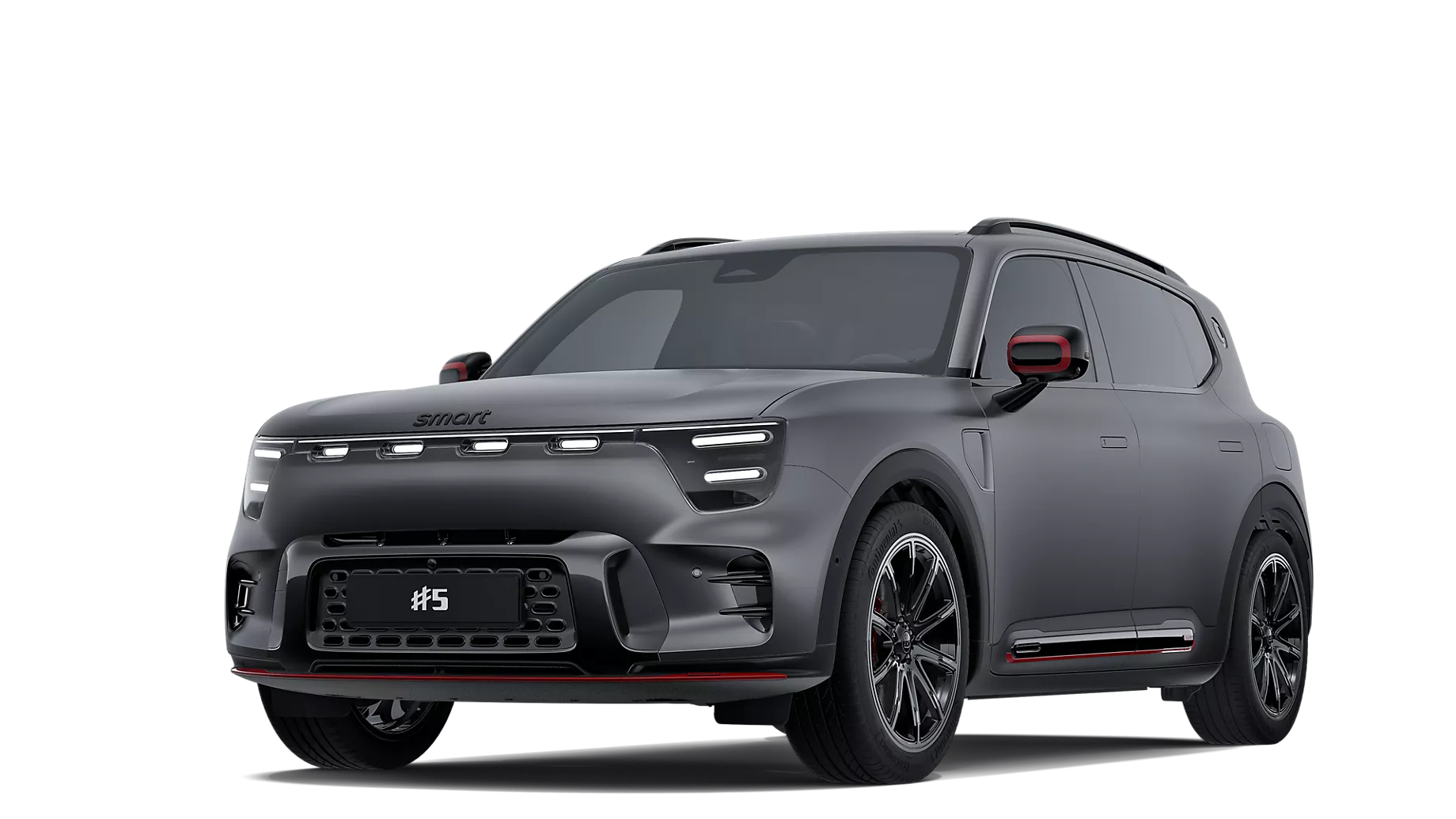 smart #5 i lakkfarge Atom Grey Matte + Eclipse Black