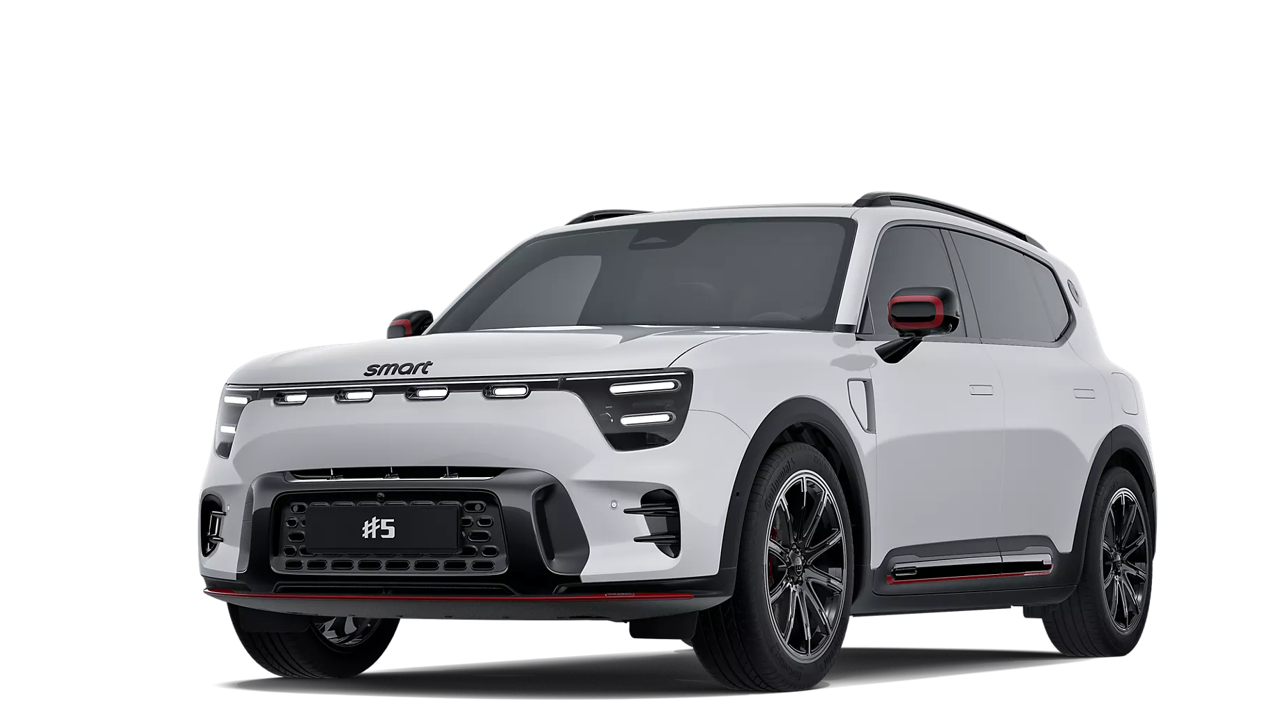 smart #5 i lakkfarge Digital White Metallic + Eclipse Black