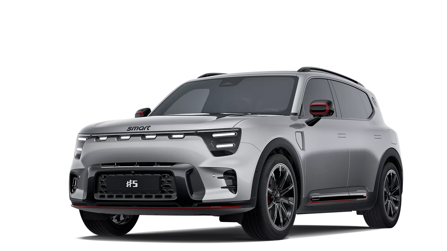 smart #5 i lakkfarge Cyber Silver Metallic + Eclipse Black