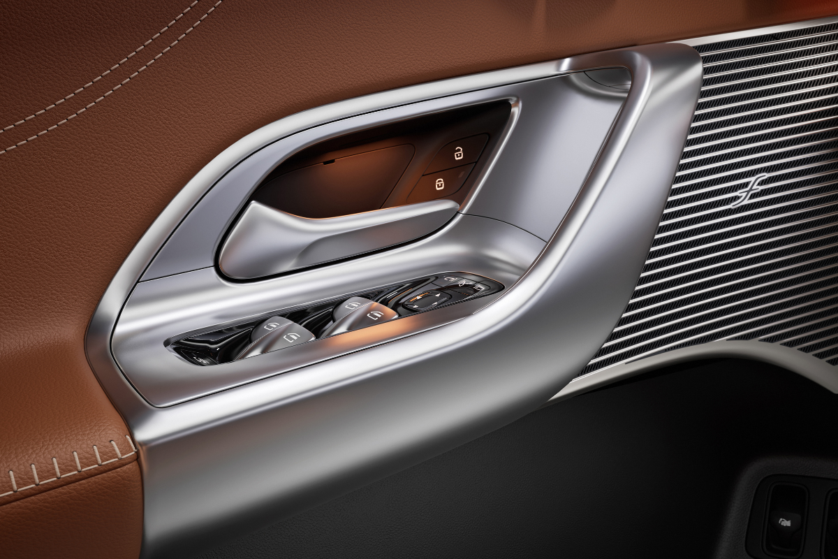 Interiørdetaljer i elektriske GLC fra Mercedes-BEnz