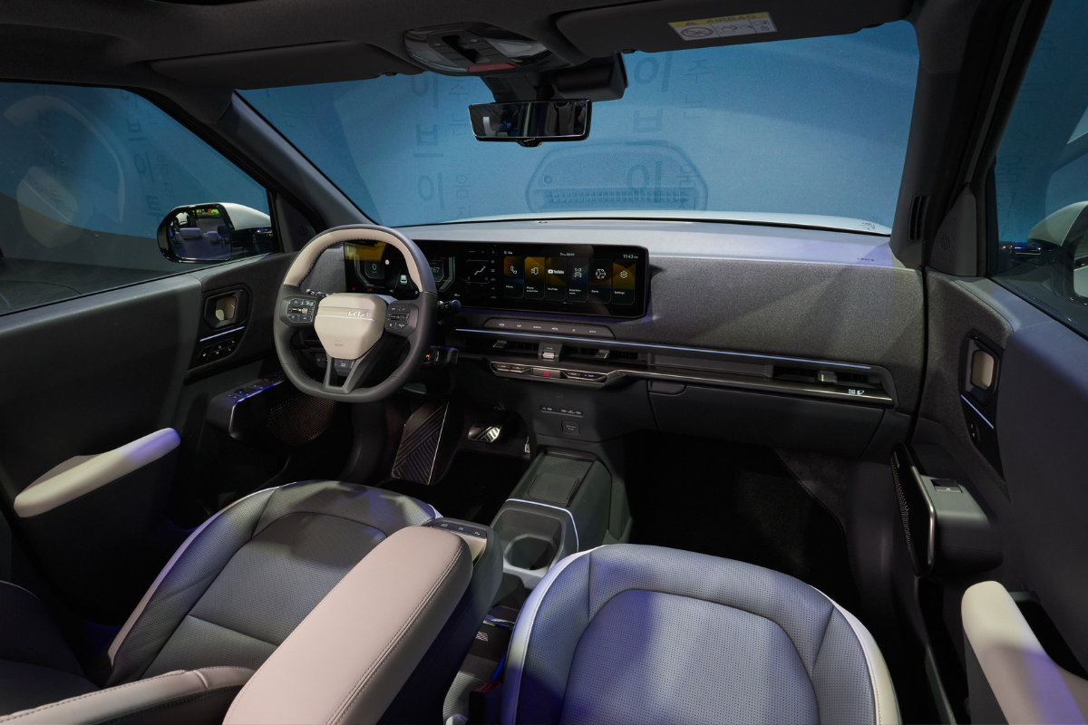 Kia EV2 interiørdesign og interiørdetaljer