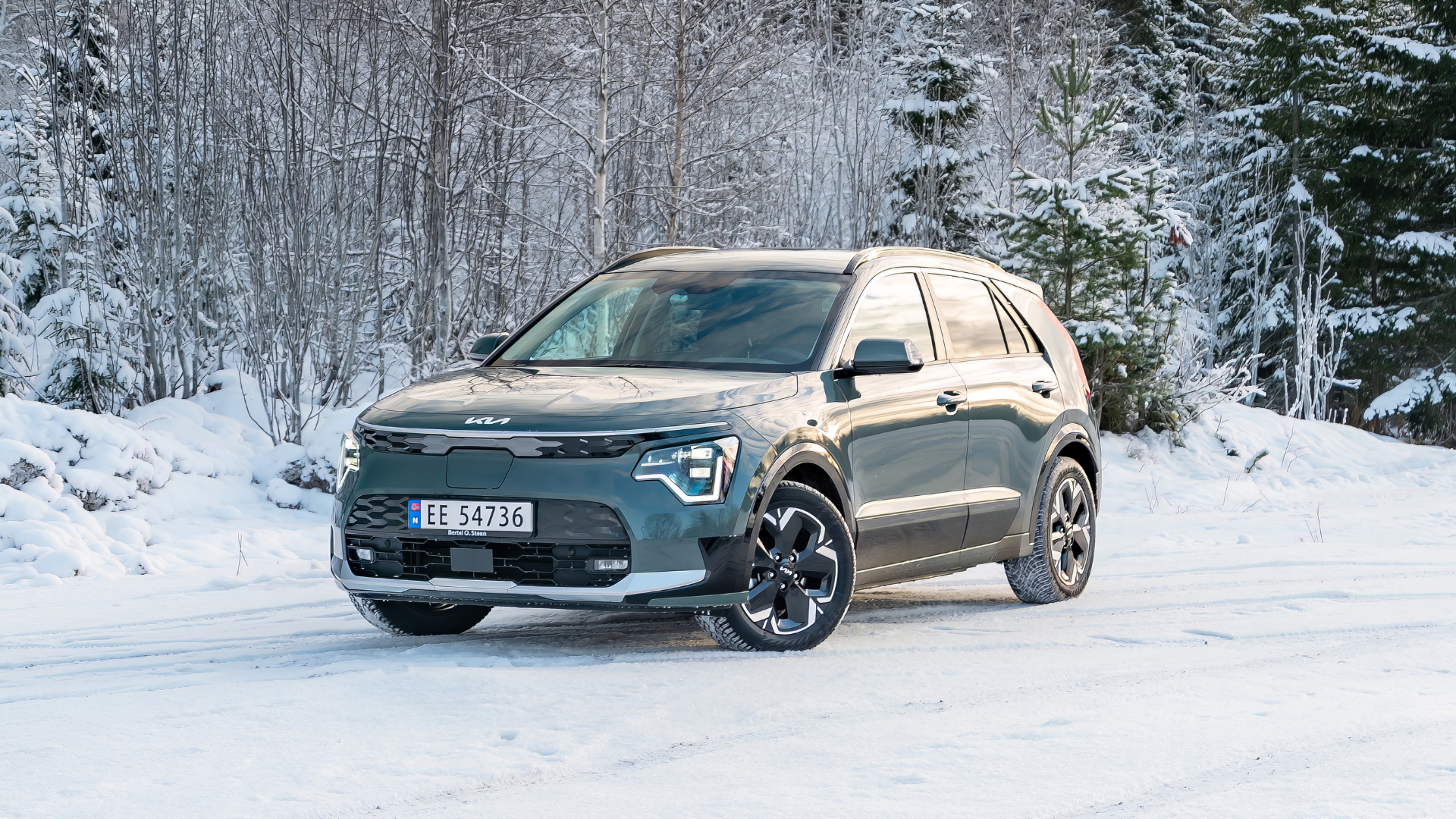 Kia Niro EV sett forfra på vintervei
