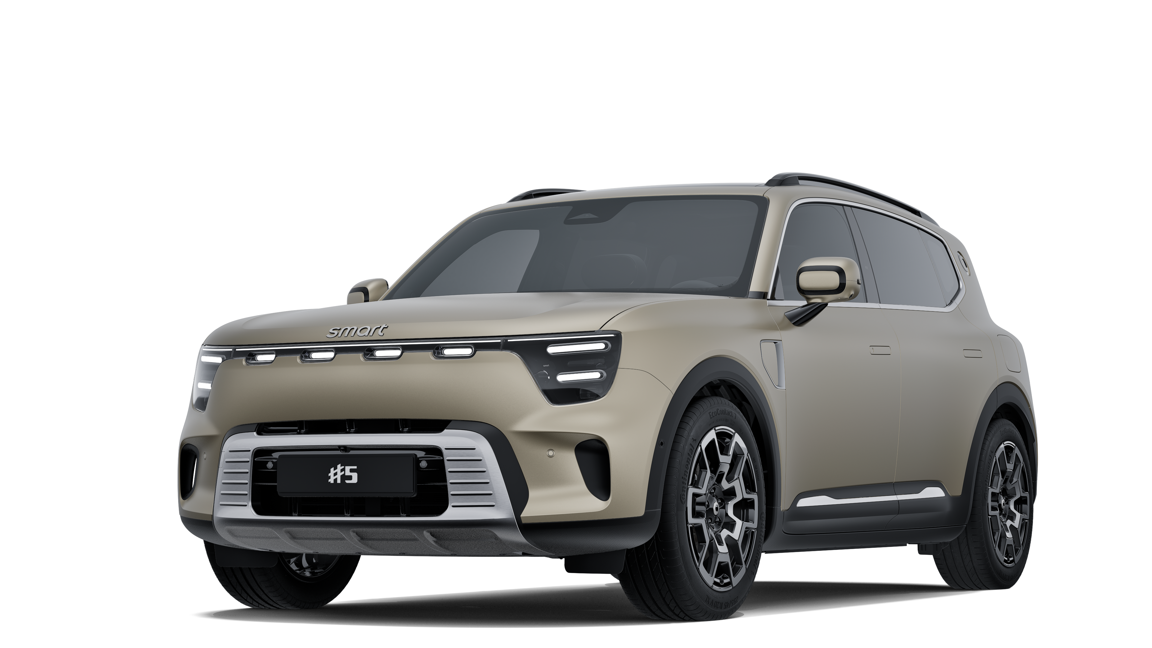 smart #5 i lakkfarge Saturn Beige Matte + Eclipse Black