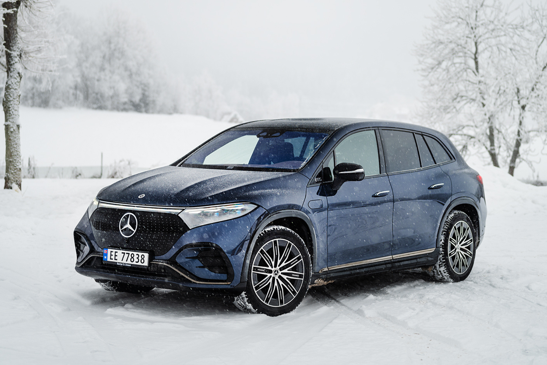 EQS 450 4MATIC på vinterføre