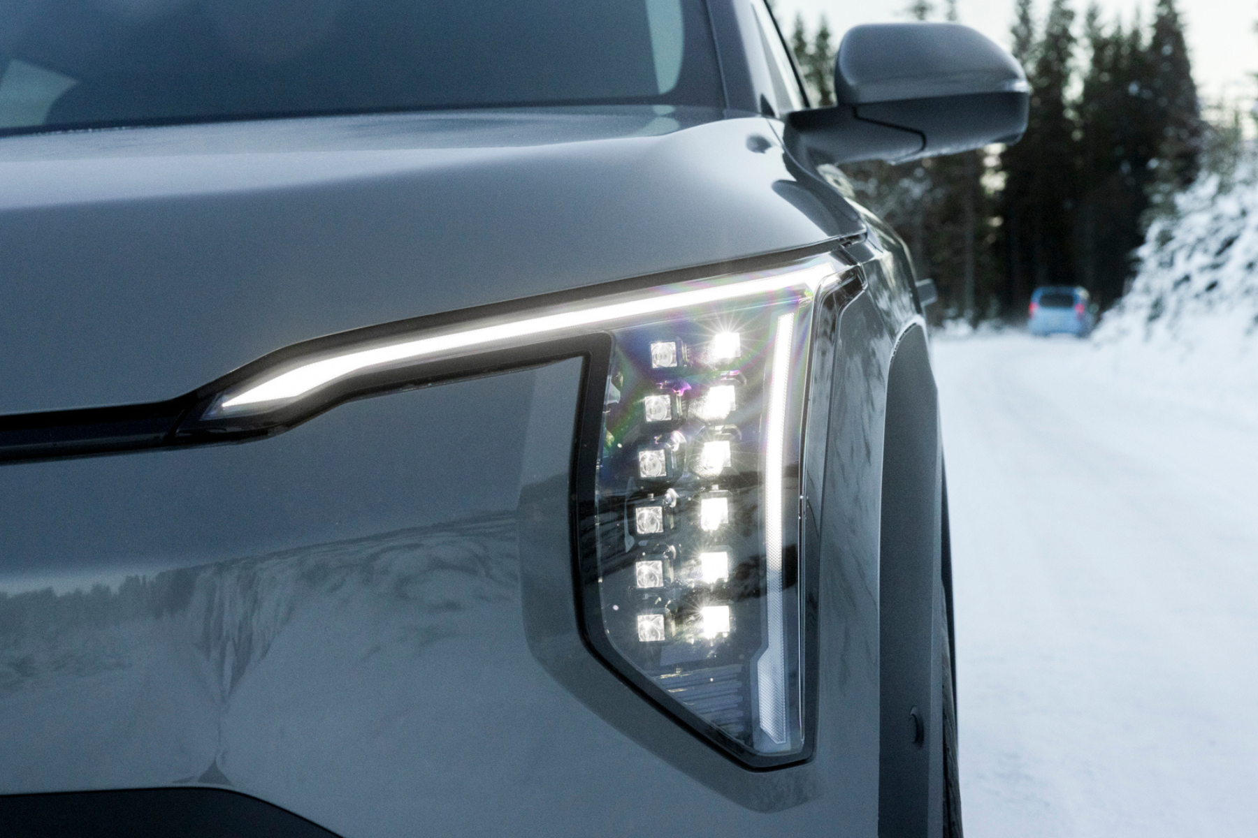 Lysdesign og kubelys på Kia EV3