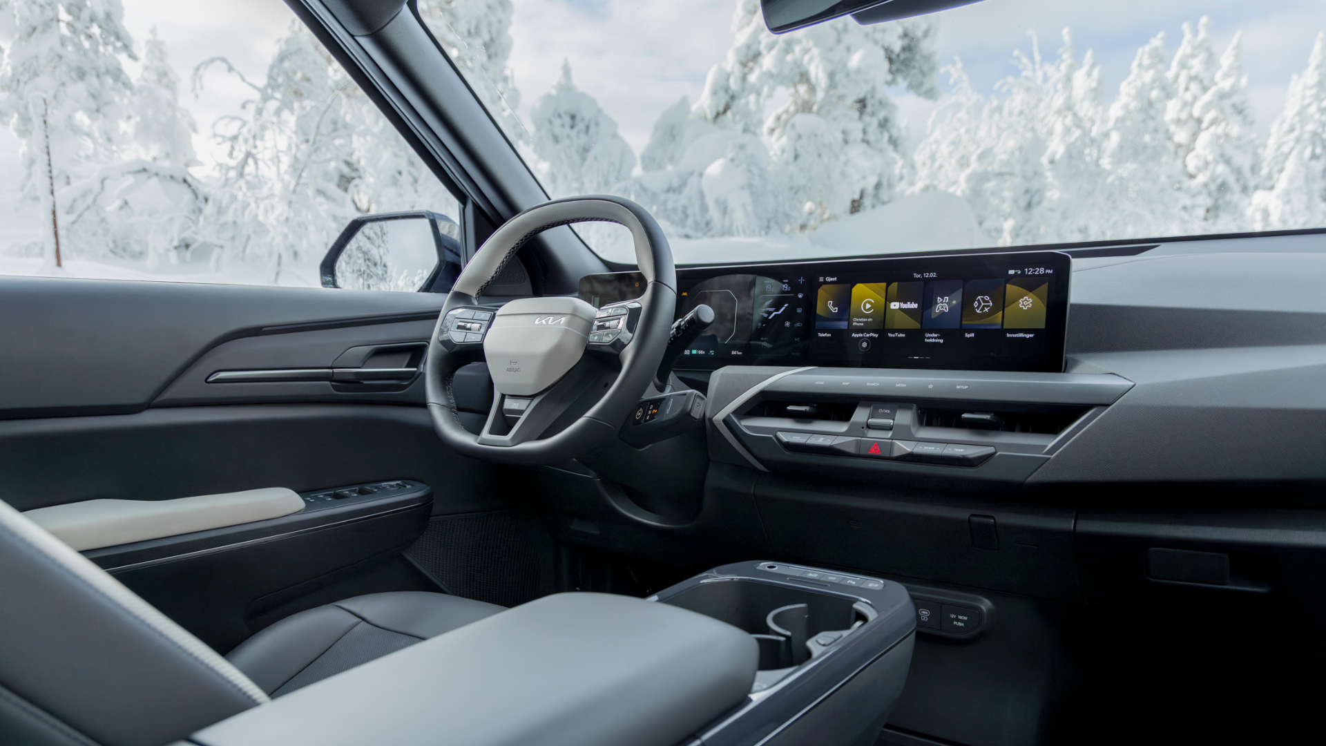 Kia EV5 forseter og førersete