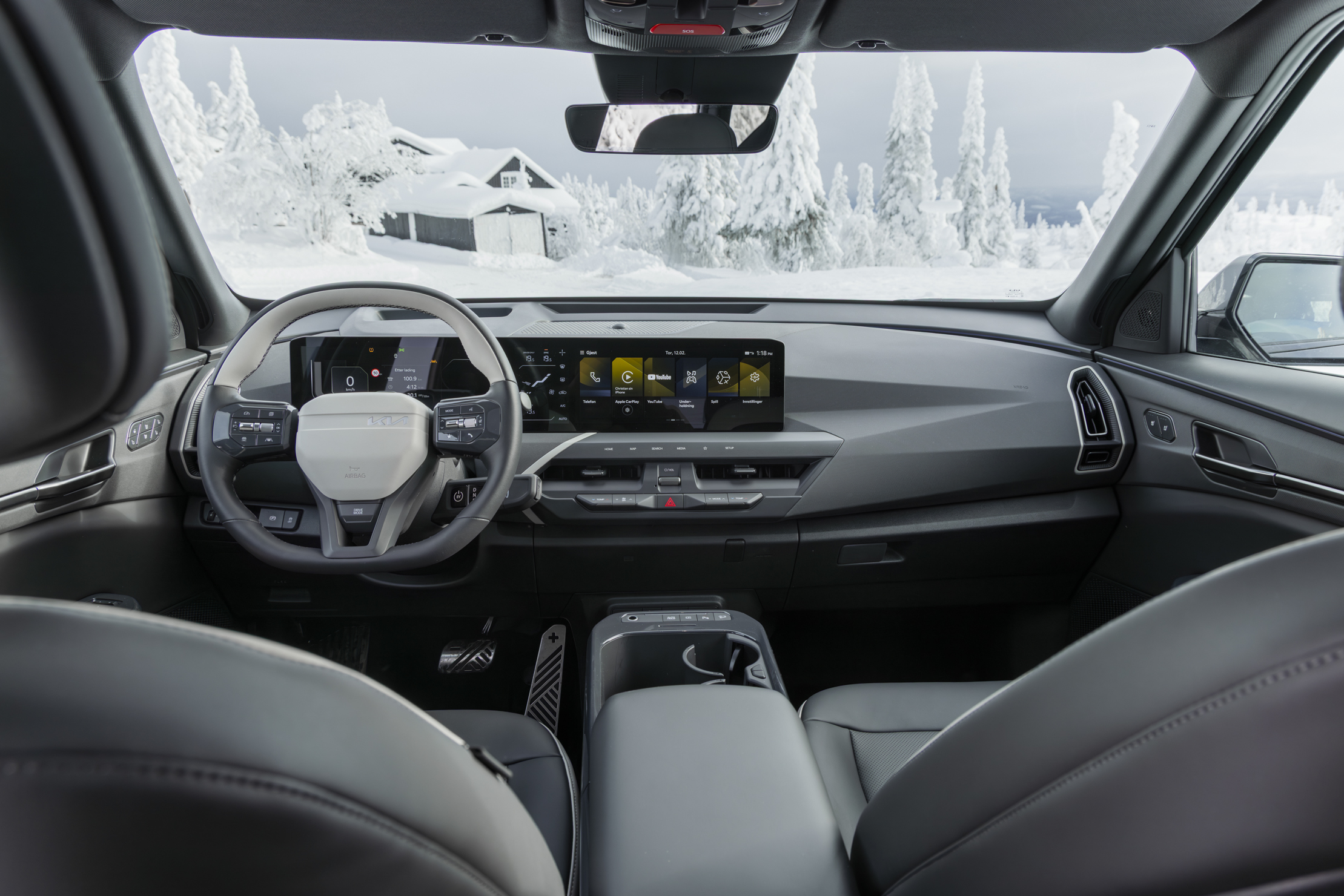 Oversikt over førermiljøet i Kia EV5
