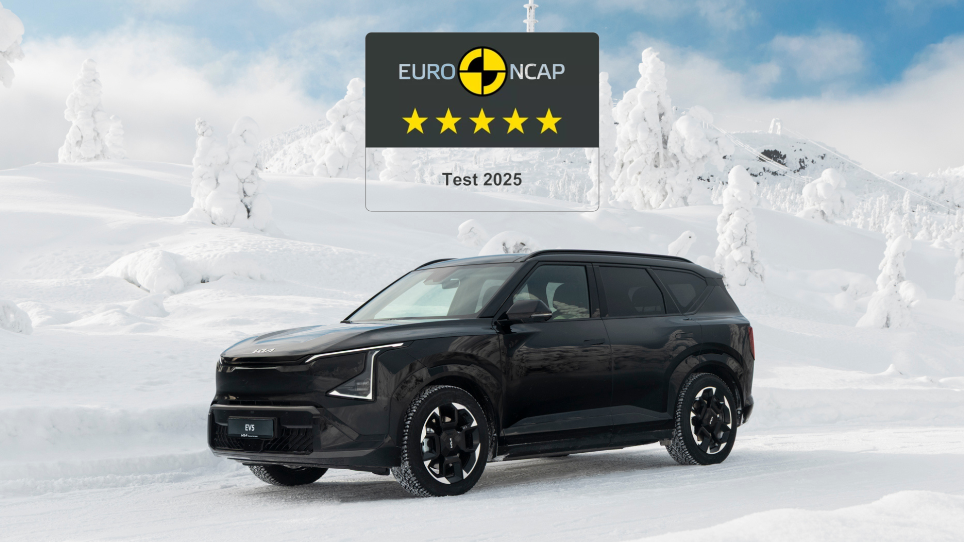 Kia EV5 fikk 5 stjerner i Euro NCAP sikkerhetstest