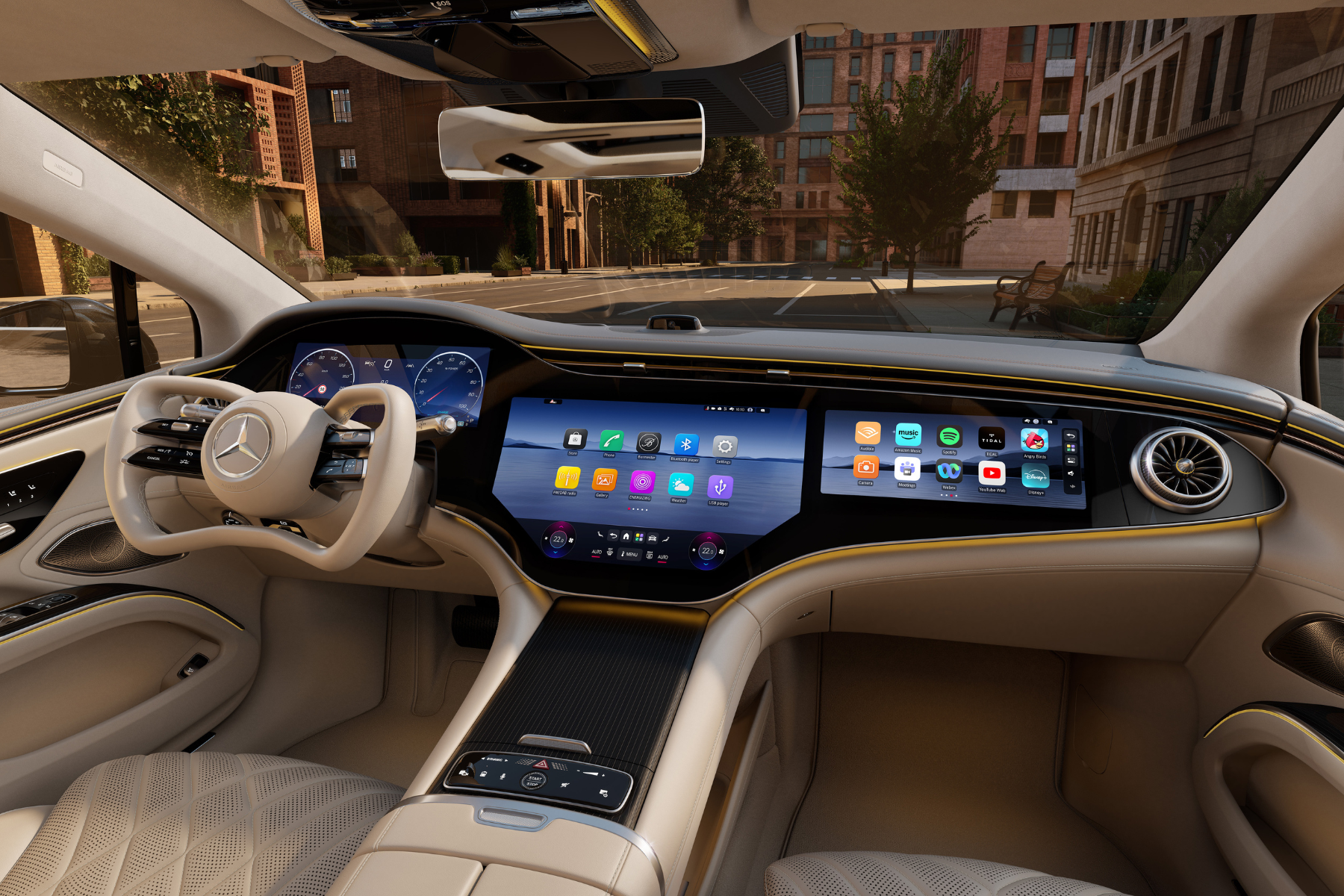 Mercedes-Benz EQS Sedan med steer-by-wire